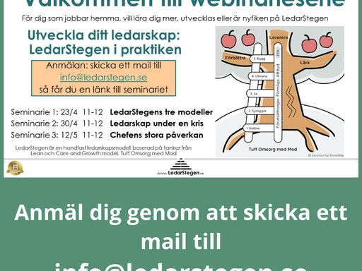 Tre Webinarier om LedarStegen